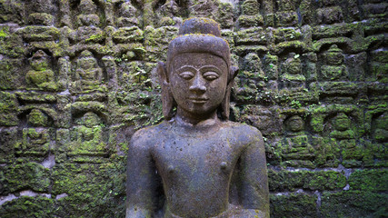 Buddha image in Mrauk U, Myanmar