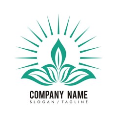 Leaf vector logo icon