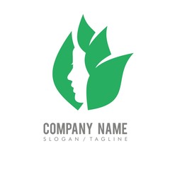 Leaf vector logo icon