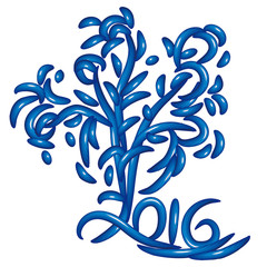 The Blue New Year Tree