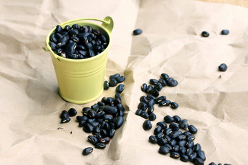 Fototapeta na wymiar heap black beans