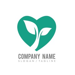 Leaf vector logo icon