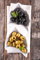green and black olive