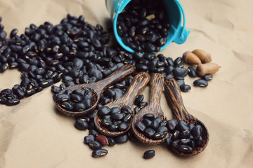 heap black beans