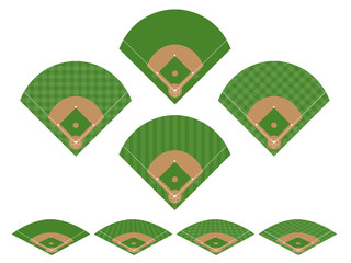 Set of Baseball Fields