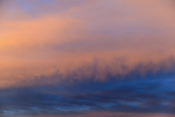Background of the sky at sunset