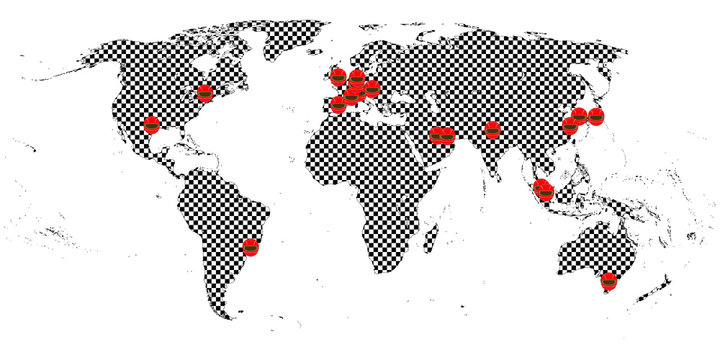 Racing World Tour Map - Powered by Adobe