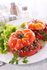 stuffed tomato with minced beef