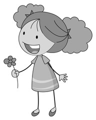 Girl and flower