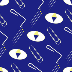 seamless background with paper clips
