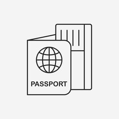 passport line icon