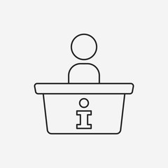 information desk line icon