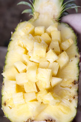Half of pineapple