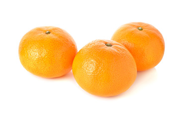 whole fresh orange on white background