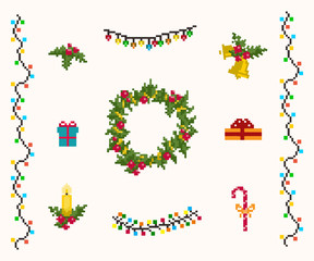 Christmas icons set