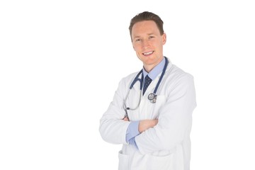 Fototapeta premium Smiling doctor with arms crossed