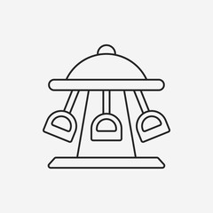 merry-go-round line icon
