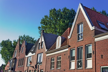 Fototapeta na wymiar Giebelhäuser in Hoorn