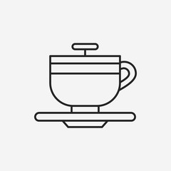 amusement park coffee-cup line icon