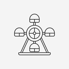 Ferris wheel line icon