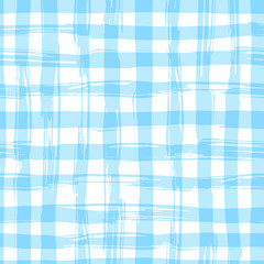 Vector seamless pattern with square hand drawn texture. Blue - 88106306