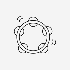 Tambourine line icon
