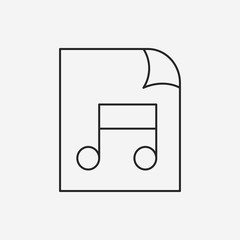music file line icon