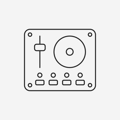 DJ disk line icon