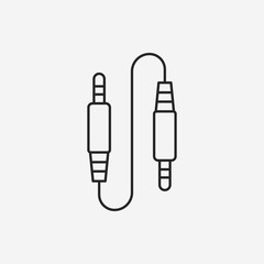 Audio cable line icon