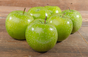 Fresh green apples
