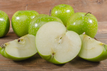 Fresh green apples