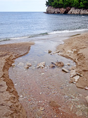 Brook and sea