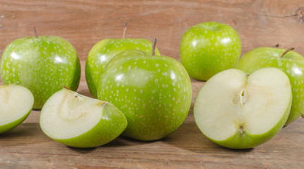 Fresh green apples
