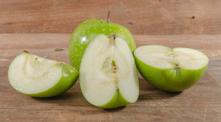 Fresh green apples