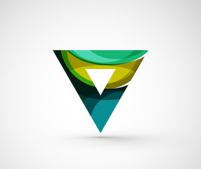 Abstract geometric company logo triangle, arrow