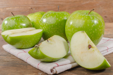 Fresh green apples