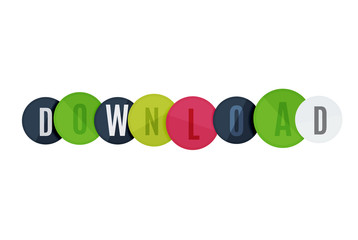 Download button made of glossy circles