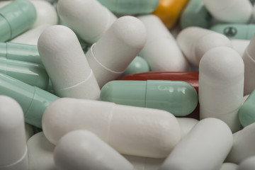 Stack of different pills