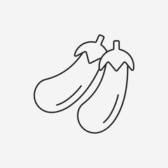 eggplant line icon