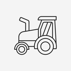 cargo truck line icon