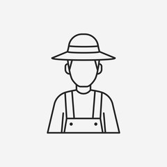 farmer line icon