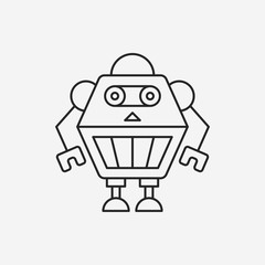 Fototapeta premium robot line icon