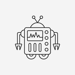 robot line icon