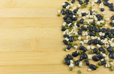 Seed on wood backgrounds