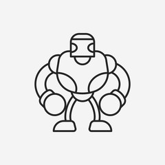 robot line icon