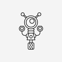 robot line icon