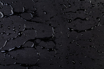 Water on dark stone surface