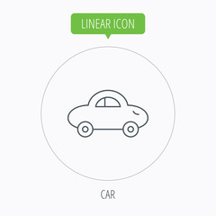 Baby car icon. Transport sign.