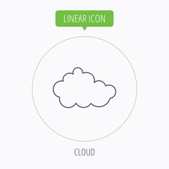 Cloud icon. Overcast weather sign.