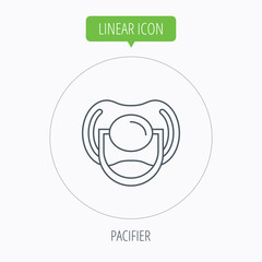 Pacifier icon. Nipple or dummy sign.